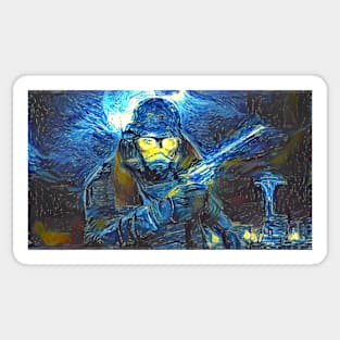 Fallout New Vegas Courier Starry Night Sticker